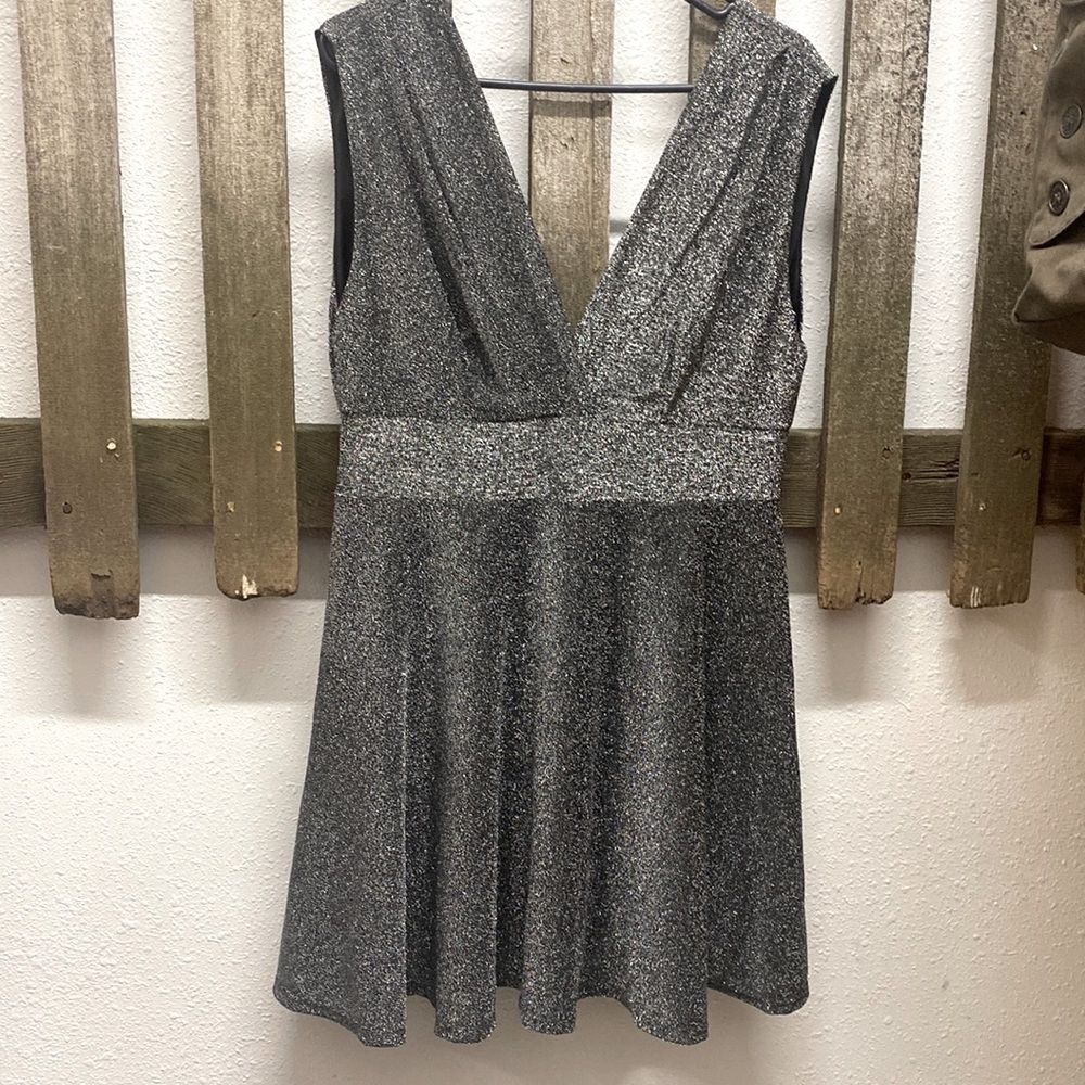 FRAICHE BY J  BLACK / SILVER DRESS SPARKLE XL